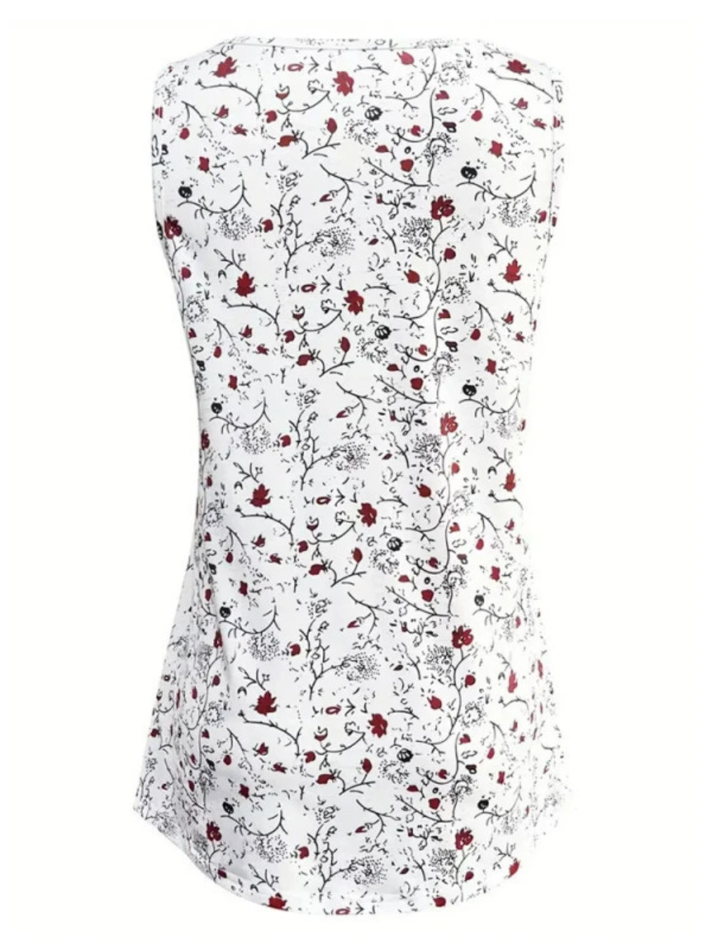 ZARA Summer Printed Round Neck Sleeveless Tank Top